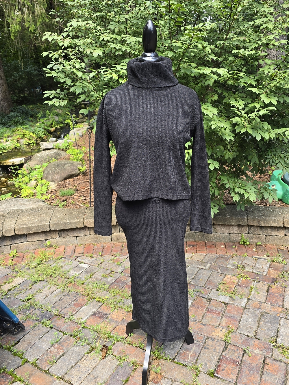 Cropped Sweater Fitted Skirt Matching Set On Trend Ribbed Set Joyfolie